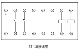 BT-1B/90同步檢查繼電器內部接線及外引接線圖